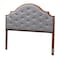 Baxton Studio Premala Classic and Traditional Grey Fabric and Walnut Brown Finished Wood King Size Headboard 237-12651-ZORO - alternate 1